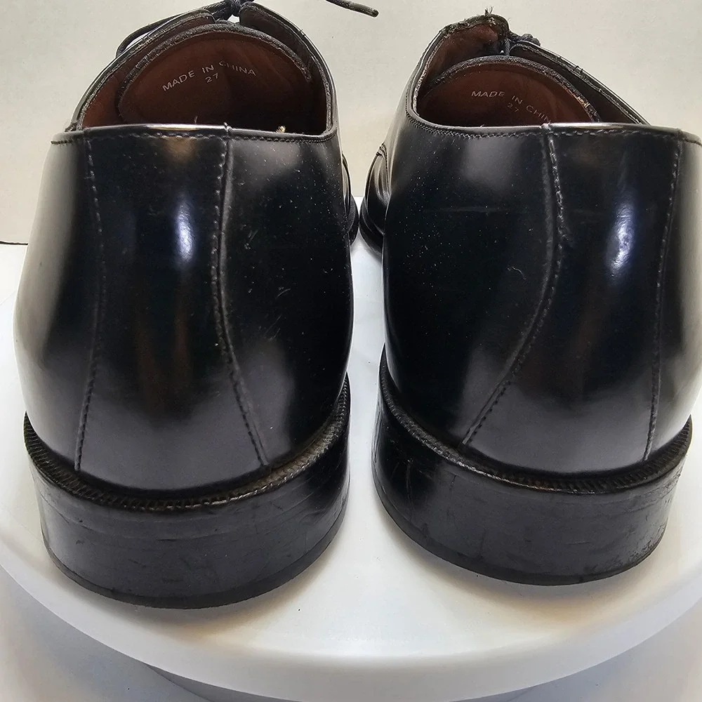 Bostonian Classic First Flex Black Leather Lace Cap Toe Oxford Shoes Size 11 M